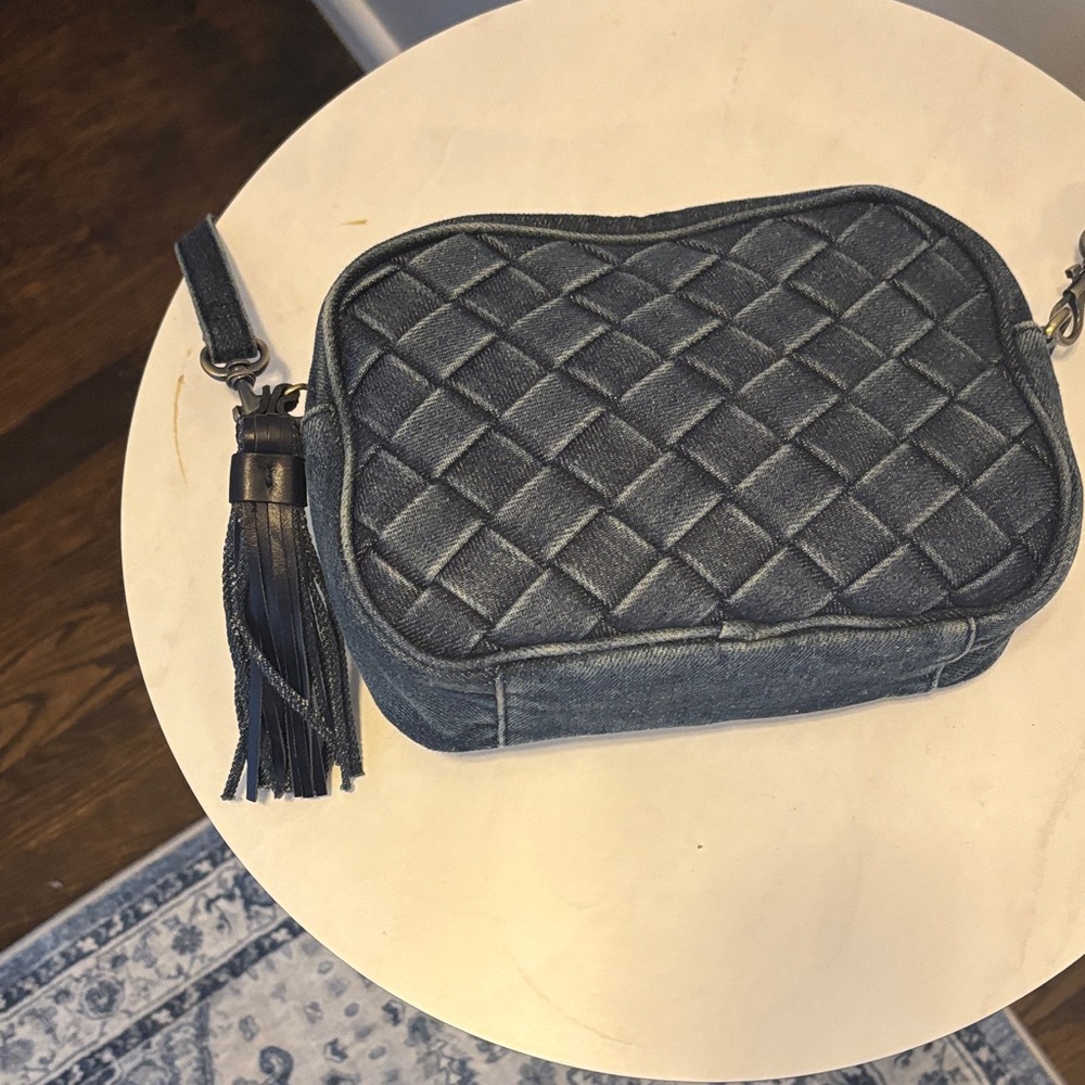 Patricia Nash Distressed Dark denim Crossbody Bag - Picture 3 of 5